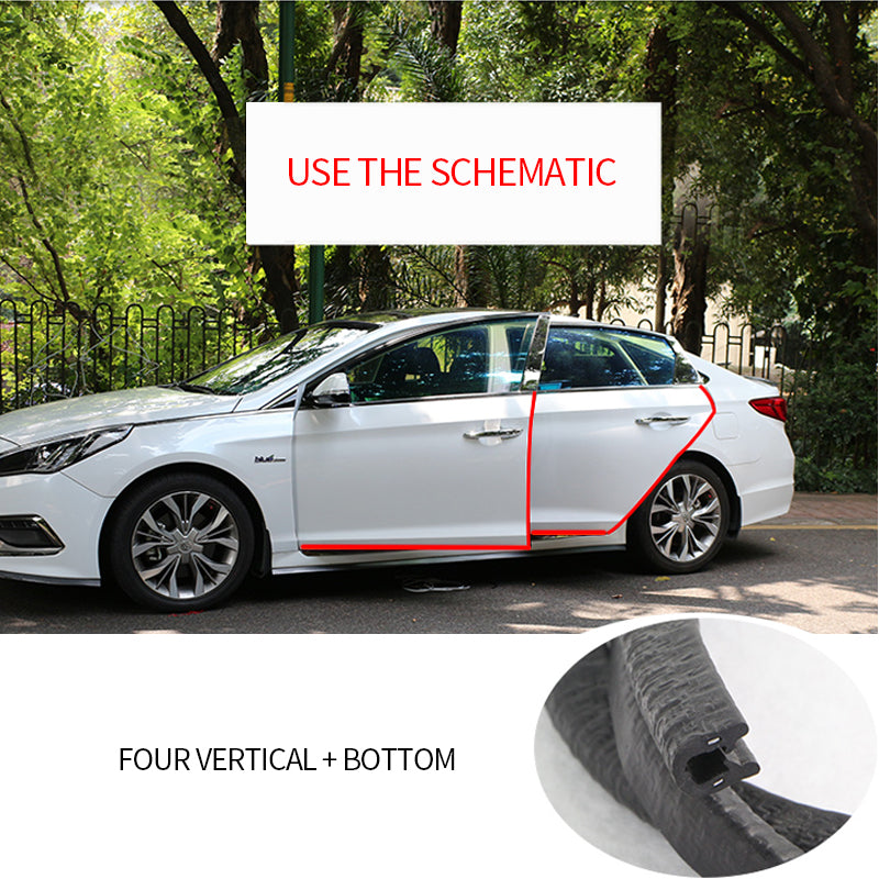 car door edge guards with internal aluminum metal clips