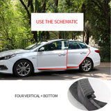 car door edge guards with internal aluminum metal clips