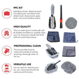 Car Washing Kit Microfiber Car Wash Sponge Brush Towel for Car Cleaning Wash Care