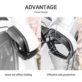 2 Pcs Carbon Fiber Car Side Mirror Rain Eyebrow Guard, Car Rearview Mirror Rain Brow, Waterproof Rearview Mirror