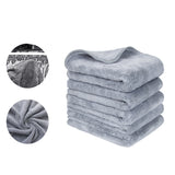 SEAMETAL 600GSM High Absorbent Ultra-Soft Car Wash Towel Microfiber Coral Fleece Hemmed Towels