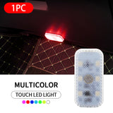 Magnetic Car LED Touch Lights USB Interior Light Wireless Roof Ceiling Reading Lamps