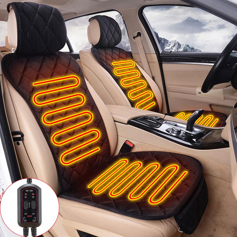 12v Car Heating Seat Pad Fast Heating Temperature Adjustable Heated Seat  Cushion