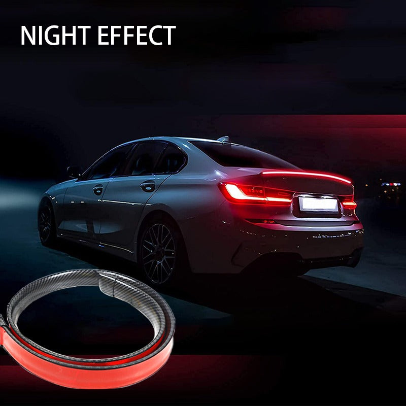 Carbon Fiber Led Rear Spoiler Lamp For Car Trunk Lip Wing Racing Rear Spoiler Light