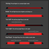 Carbon Fiber Led Rear Spoiler Lamp For Car Trunk Lip Wing Racing Rear Spoiler Light