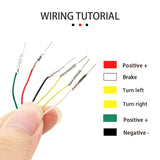 Carbon Fiber Led Rear Spoiler Lamp For Car Trunk Lip Wing Racing Rear Spoiler Light