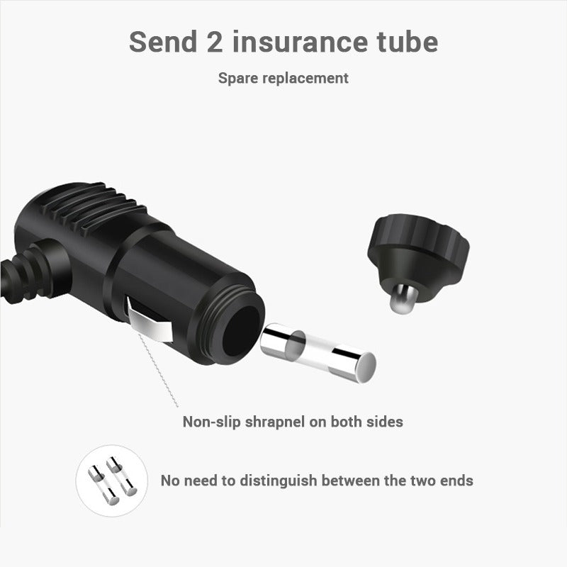 Car Charger 120W 2-Socket Cigarette Lighter Splitter QC3.0 Dual USB Ports