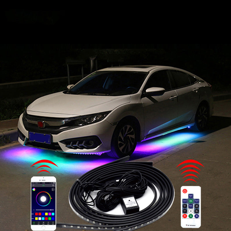 Car Underglow Neon LED Strip Lights APP/Remote Control Auto Underbody RGB Atmosphere Lamp