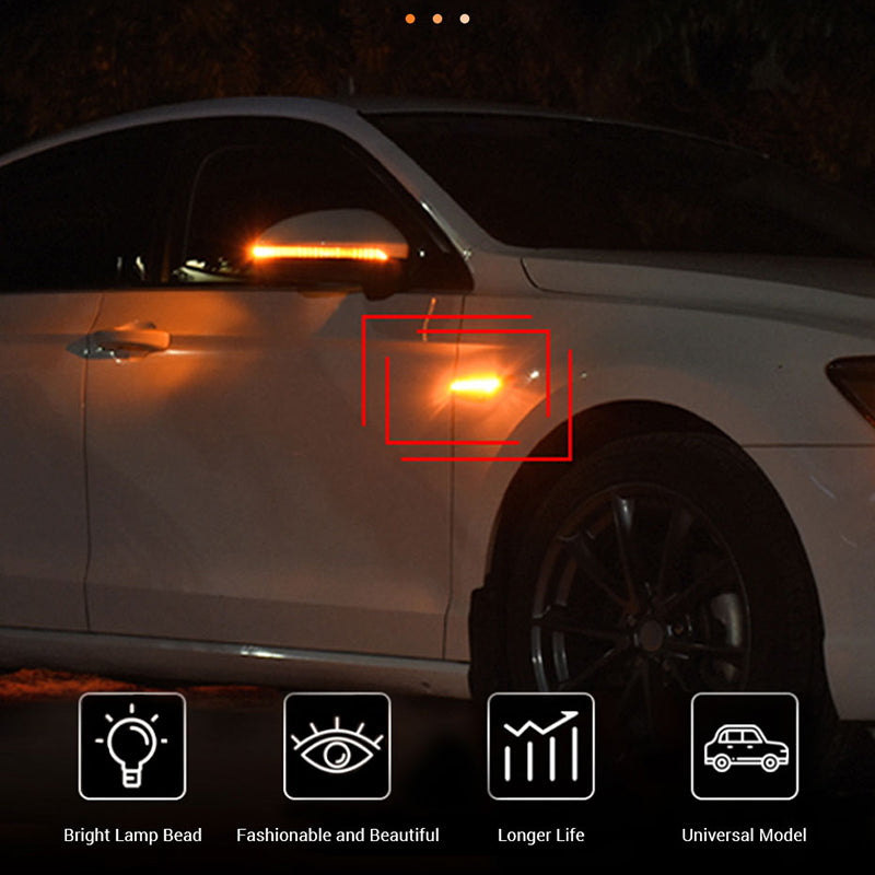 LED Car Turn Signal Lights Dynamic Side Marker Lamp Steering Light Fender Side Lamp