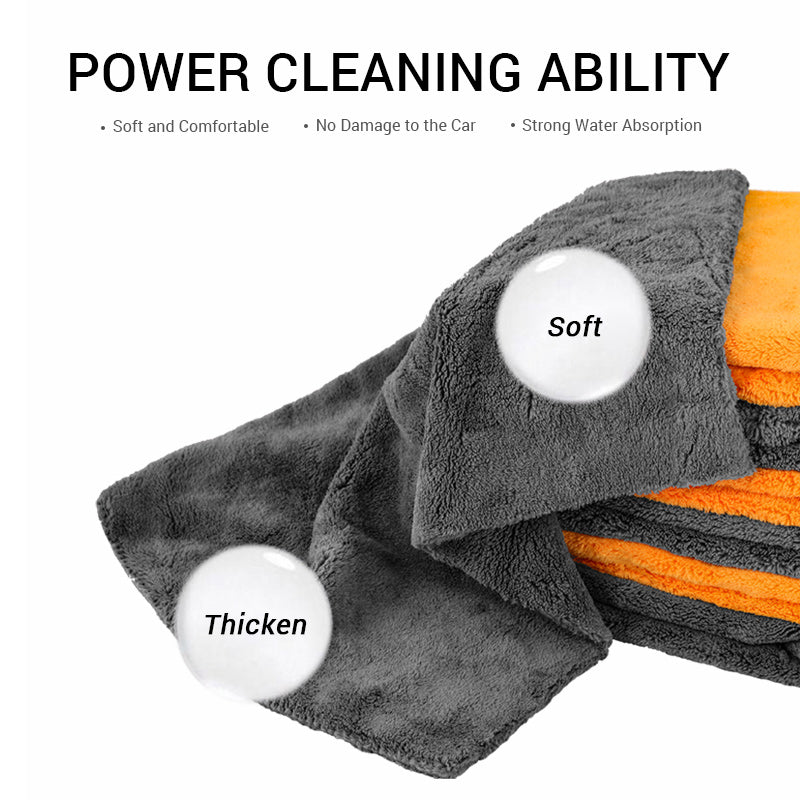 Microfiber Towels for Cars, Car Drying Wash Detailing Buffing Polishing Towel with Plush Edgeless Microfiber Cloth