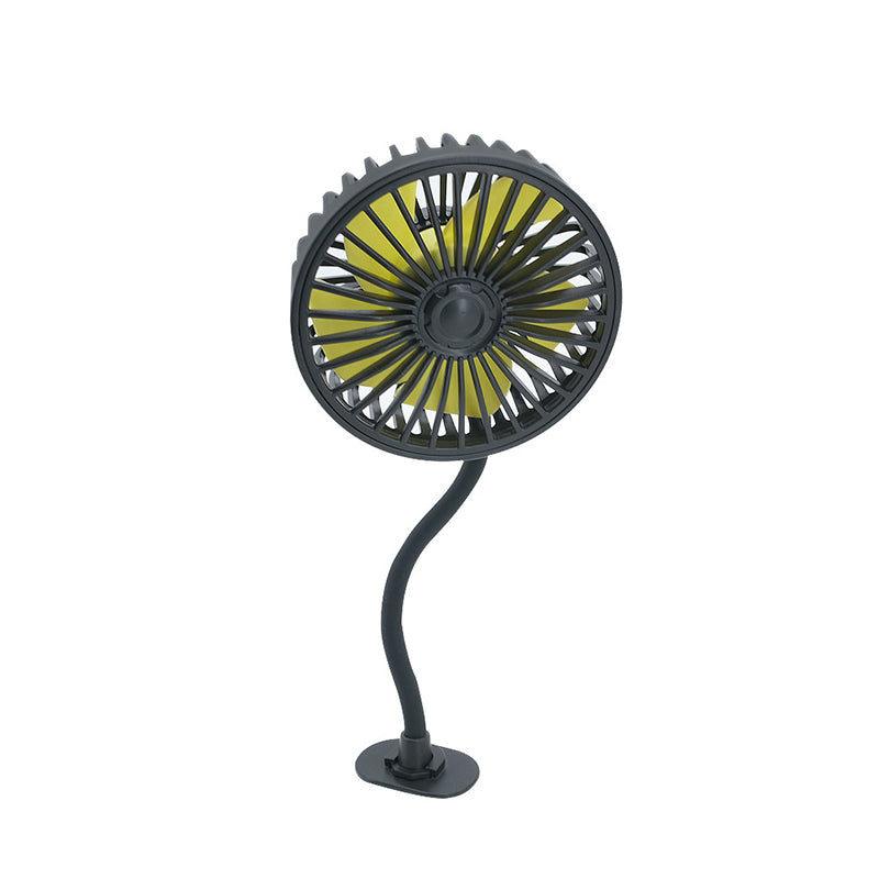 5 Blades Car Headrest Fan Adjustable Blowing Cool Flexible Hose Fan