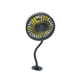 5 Blades Car Headrest Fan Adjustable Blowing Cool Flexible Hose Fan