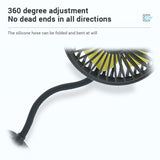 5 Blades Car Headrest Fan Adjustable Blowing Cool Flexible Hose Fan