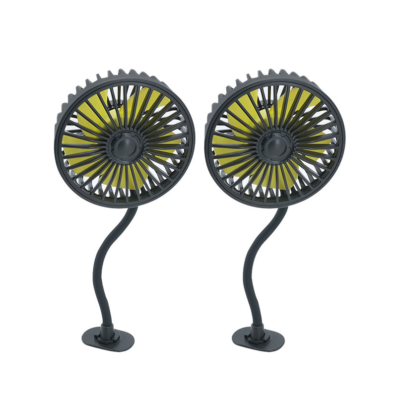 5 Blades Car Headrest Fan Adjustable Blowing Cool Flexible Hose Fan