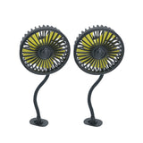 5 Blades Car Headrest Fan Adjustable Blowing Cool Flexible Hose Fan