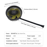 5 Blades Car Headrest Fan Adjustable Blowing Cool Flexible Hose Fan