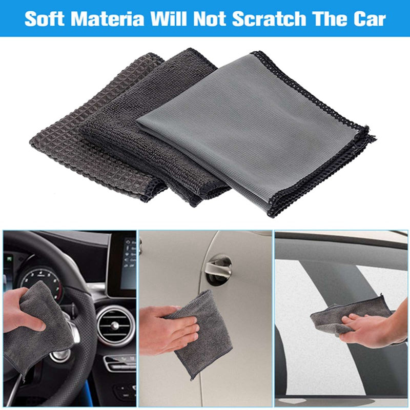9Pcs Car Wash Cleaning Tools Kit Microfiber Wash Mitt and Towels