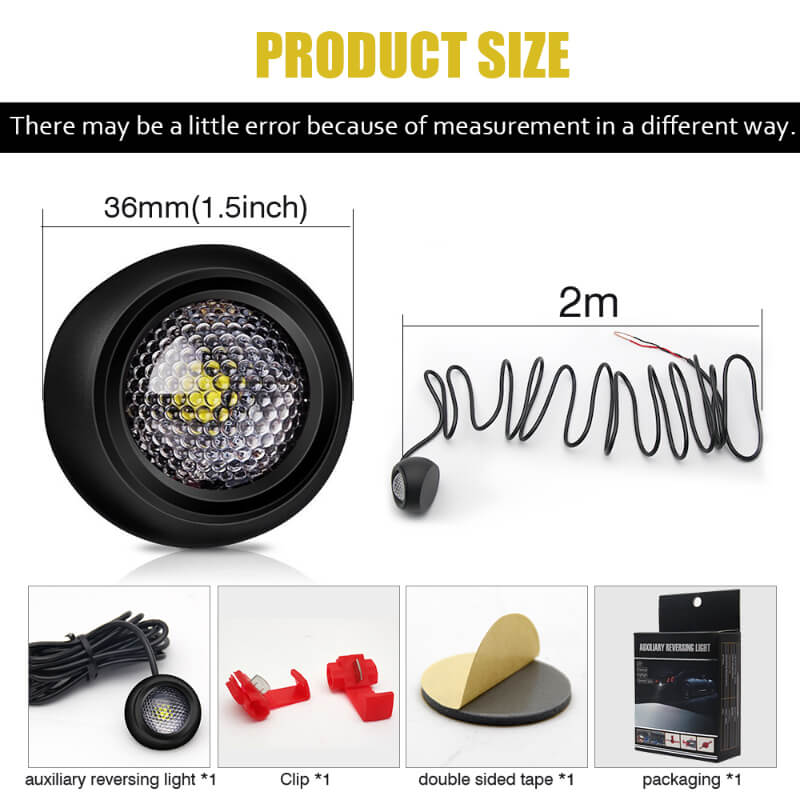 Car LED Auxiliary Reversing Light 12V Work Light Waterproof Fog Lamp