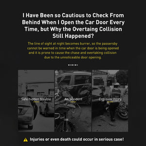 2Pcs Car Opening Door Warning Light Magnetic Auto LED Signal Lamp Strobe Lights