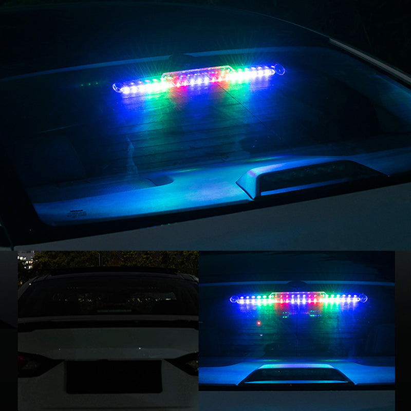 Car LED Warning Light Rear Windshield Strobe Lamp Auto Daytime Running Light