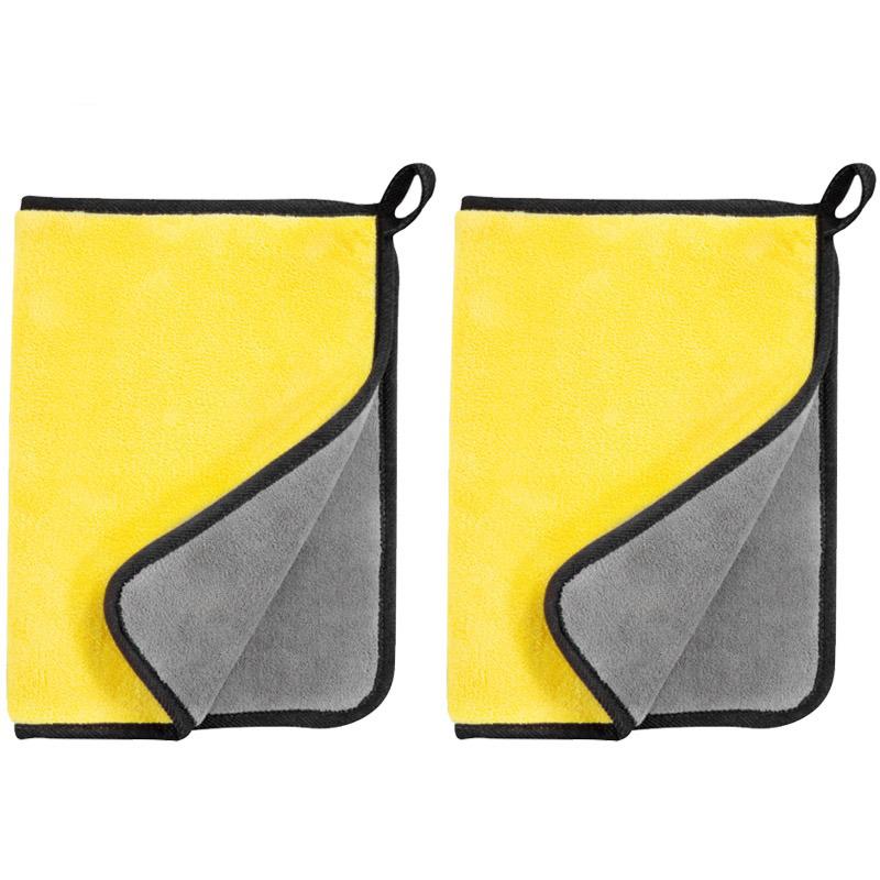 3Pcs Car Wash Towels Microfiber Washing Rag Super Absorbent Auto Drying Cleaning Cloth