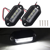 2Pcs 12V LED Number License Plate Light for Car Boats Motorcycle Exterior Lamps