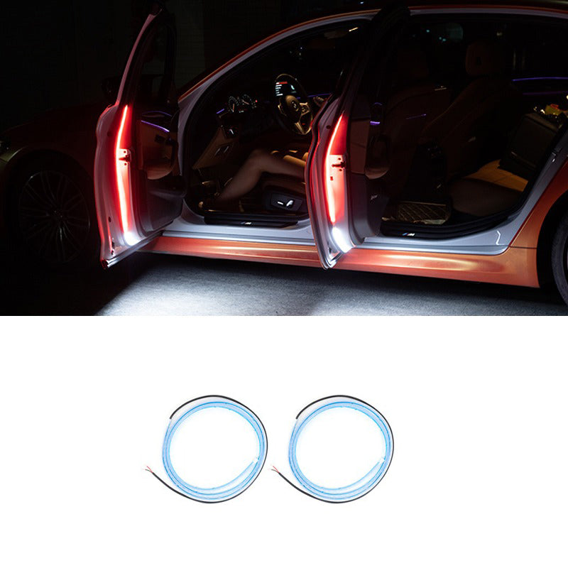 12V Car Door LED Strip Warning Lights Strobe Flashing Anti Rear End  Collision Safety Lamps - 2PCS