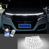 LED Front Hood Grille Decals Car Strip Sticker Decoration Racing Sports Sticker