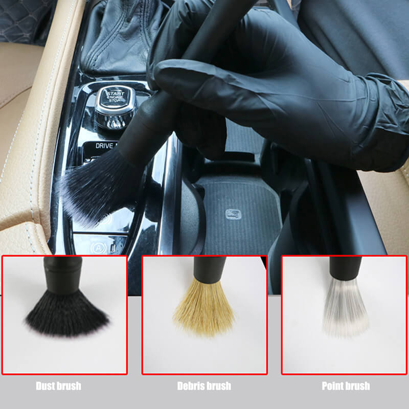 3Pcs Car Detailing Brushes Multifunctional Cleaner Air Outlet Cleaning Kit