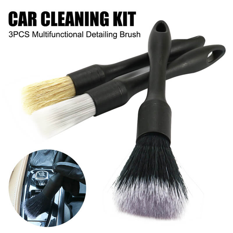 3Pcs Car Detailing Brushes Multifunctional Cleaner Air Outlet Cleaning Kit