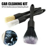 3Pcs Car Detailing Brushes Multifunctional Cleaner Air Outlet Cleaning Kit