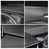 Luxury Car Mouldings Trim Pu Leather Braid Decorative Line Strips For Door Dashboard Sticker