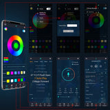 12V Car Underglow Neon Accent Strip Lights Kit APP Control RGB Waterproof Flowing Light