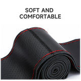 Auto Leather Car Steering Cover Skidproof Braid with Needle and Thread