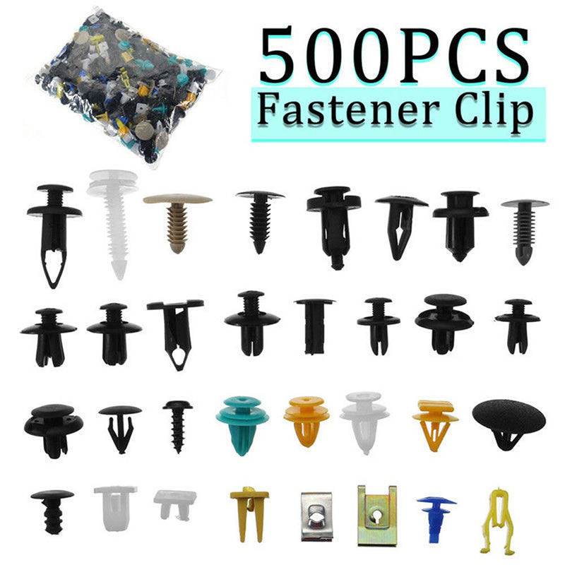 500Pcs Mixed Auto Car Fastener Clips Bumper 5