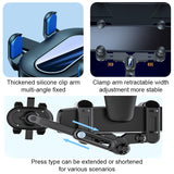 Phone Mount for Car, Rear View Mirror Phone Holder, Rotatable and Retractable Phone Holder for Car