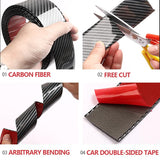 Car Stickers Carbon Fiber Moulding Strip Bumper Strip Door Sill Protector