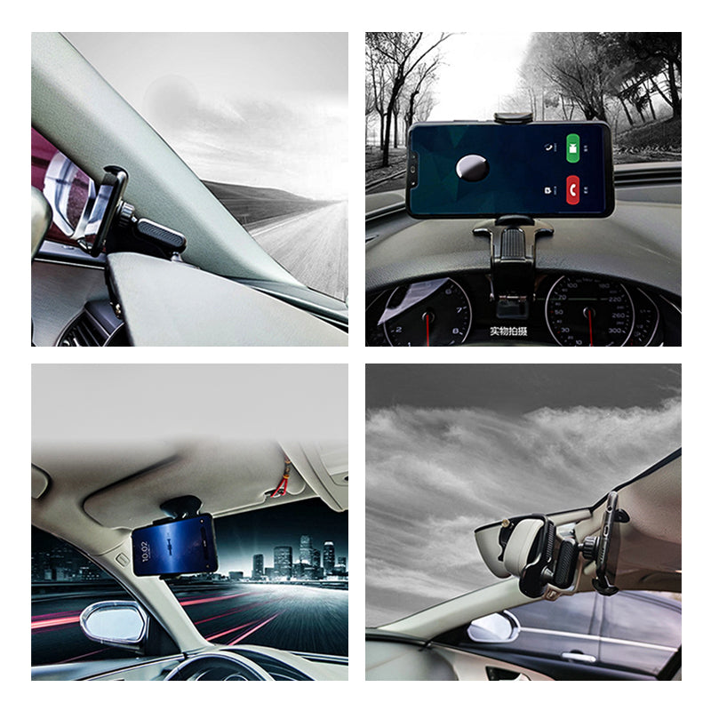 360 Degree Rotation Dashboard Cell Phone Holder for Car Clip Mount Stand Suitable for 4 to 7 inch Smartphones