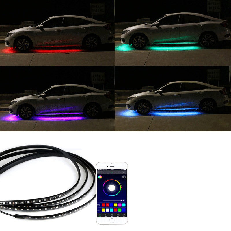 Car Underglow Neon LED Strip Lights APP/Remote Control Auto Underbody RGB Atmosphere Lamp