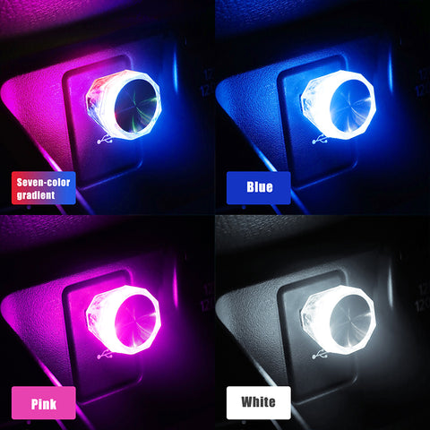 7 Colors USB Ambient Light Car LED Atmosphere Lamp PC Portable Plug Decorative Lights