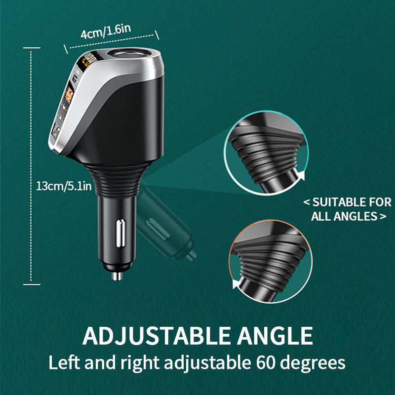 PD USB QC3.0 Car Charger Cigarette Lighter Socket Splitter Charging Adapter