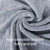 SEAMETAL 600GSM High Absorbent Ultra-Soft Car Wash Towel Microfiber Coral Fleece Hemmed Towels