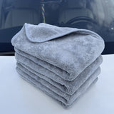 SEAMETAL 600GSM High Absorbent Ultra-Soft Car Wash Towel Microfiber Coral Fleece Hemmed Towels