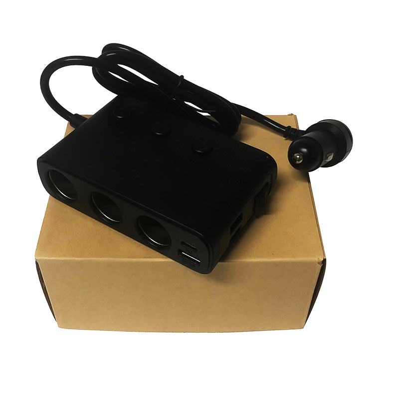 SEAMETAL 3 Port Car Cigarette Lighter Splitter 128W PD QC3.0 USB Car Charger 12V/24V Socket Adapter