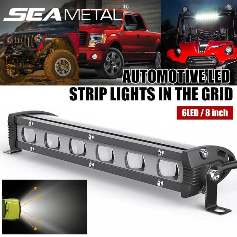 8 inch 60W LED Light Bar 12V 24V LED Bar 6000K Work Light Combo Spot Flood Fog Lamp