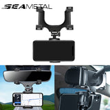 SEAMETAL Rotatable Car Phone Holder Rearview Mirror Clip Cellpone Holder Stand