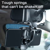 SEAMETAL Rotatable Car Phone Holder Rearview Mirror Clip Cellpone Holder Stand