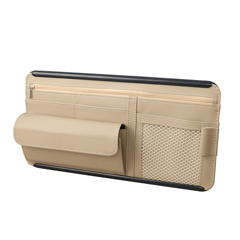 Car Sunshade Storage Bag Interior Auto Sun Visor for Glasses Card Pen