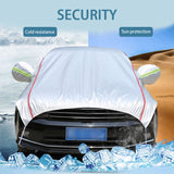 Breathable Car Half Cover Waterproof Scratch Sun Dust Snow Resistant