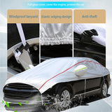 Breathable Car Half Cover Waterproof Scratch Sun Dust Snow Resistant
